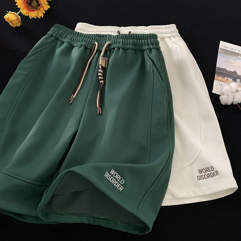 男装夏季新款美式潮牌宽松休闲男女运动裤百搭五分裤情侣短裤